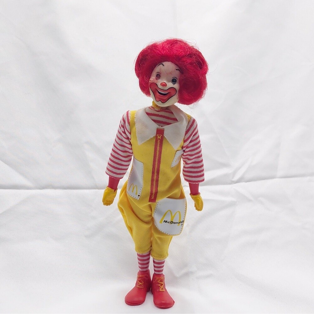 McDonald's 1976 Ronald McDonald Advertising Doll Figure Yellow Outfit Red Hair